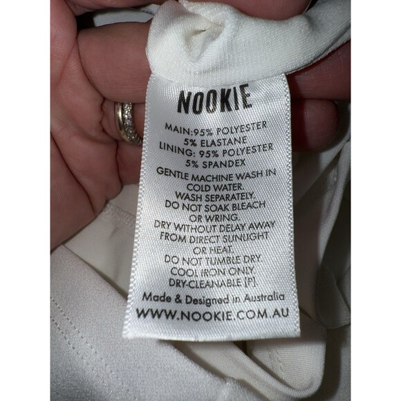 Nookie Viva 2 Way Mini Dress Ivory Cream Halter Bodycon Back Zip NWT XS $299 MSR - Picture 14 of 14